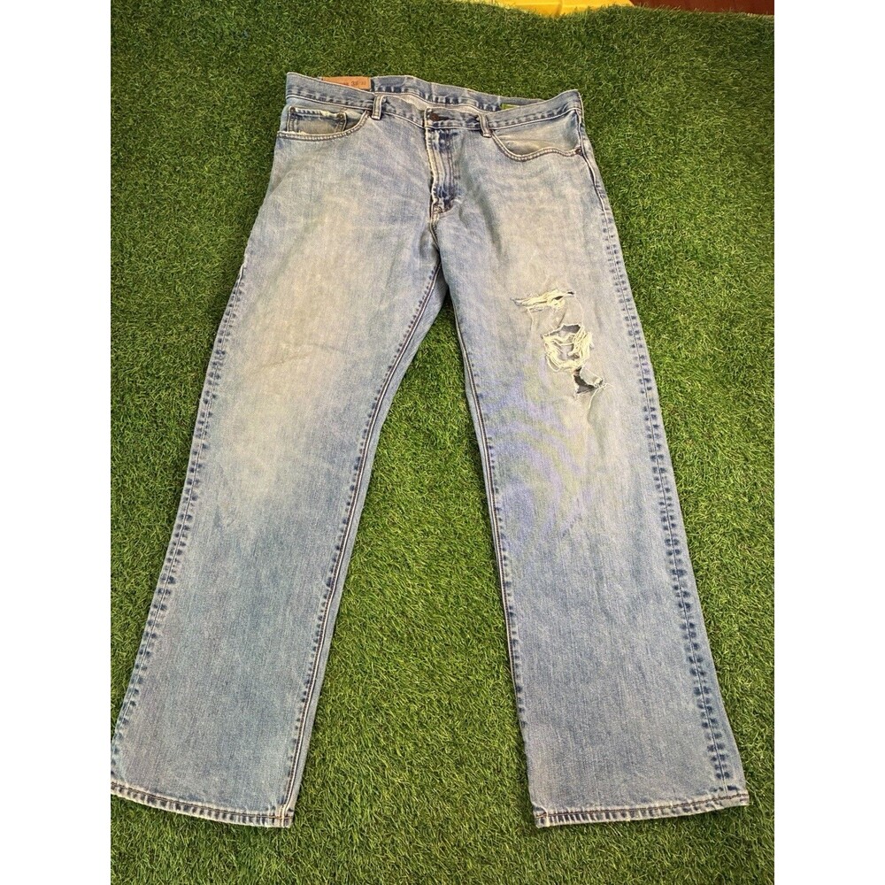 Vintage GAP Jeans 38x32 Standard Fit Distressed Light Wash 100% Cotton USA Tag